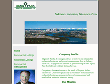 Tablet Screenshot of edgeparkrealty.com